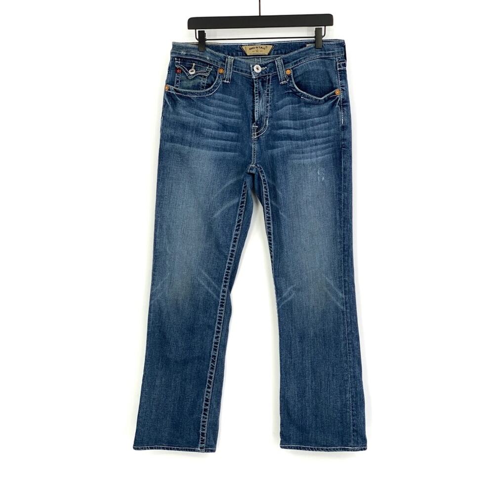 BIG STAR *Custom* Pioneer Boot Cut Blue Denim Jeans 33R